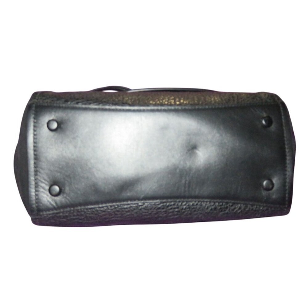 COACH Faye Black Refined Calf leather buffalo embossed leather & suede satchel - Picture 12 of 14